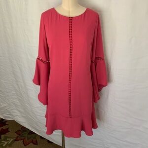 Coral mini dress/shirt size 8
